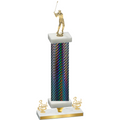 Premium Single Black Carbon Fiber Third Place Golf Trophy