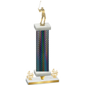 Premium Single Black Carbon Fiber Fourth Place Golf Trophy