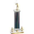 Premium Single Black Carbon Fiber Victory Golf Trophy