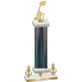 Premium Single Black Carbon Fiber Victory Golf Trophy