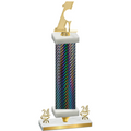 Premium Single Black Carbon Fiber Year Golf Trophy