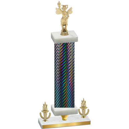 Premium Single Black Carbon Fiber Victory Academics Trophy