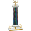 Premium Single Black Carbon Fiber Second Place Academics Trophy