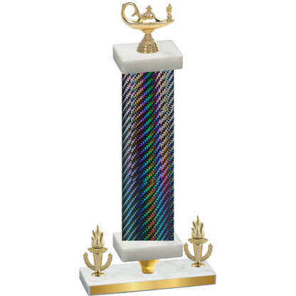 Premium Single Black Carbon Fiber Victory Academics Trophy