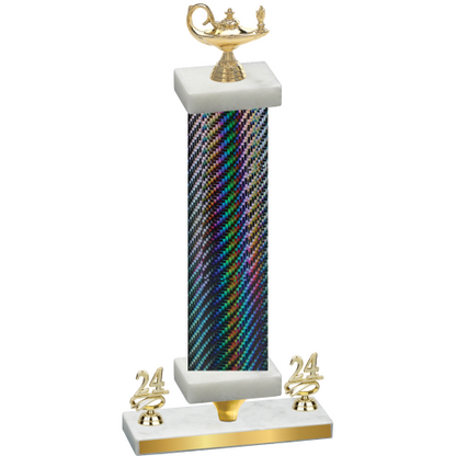 Premium Single Black Carbon Fiber Year Academics Trophy