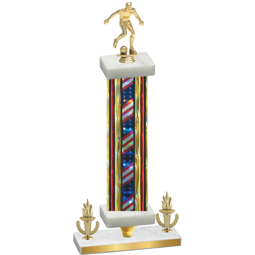 Premium Single Flag USA Victory Soccer Trophy