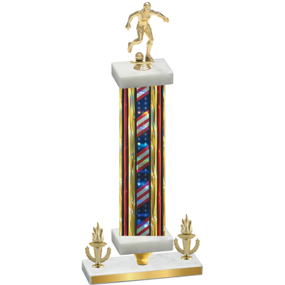 Premium Single Flag USA Victory Soccer Trophy