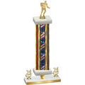 Premium Single Flag USA Year Rugby Trophy