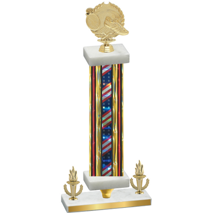 Premium Single Flag USA Victory Running Trophy