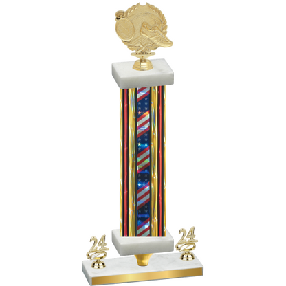 Premium Single Flag USA Year Running Trophy