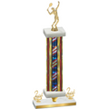 Premium Single Flag USA Second Place Tennis Trophy