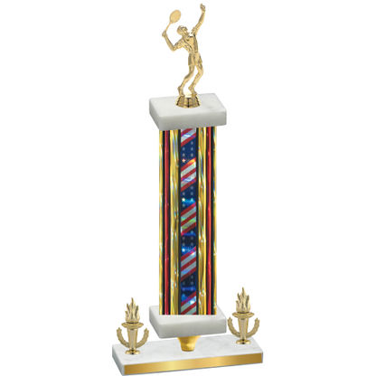 Premium Single Flag USA Victory Tennis Trophy