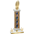 Premium Single Flag USA Third Place Football Trophy