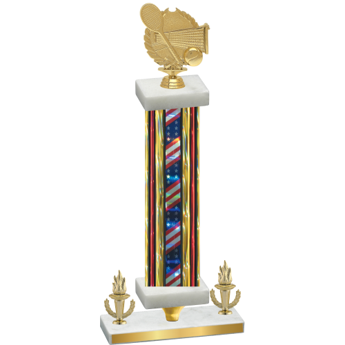 Premium Single Flag USA Victory Tennis Trophy