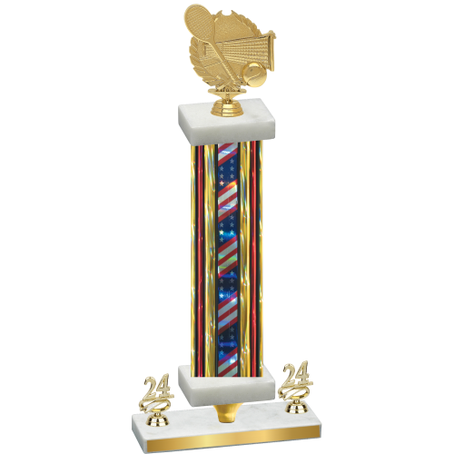 Premium Single Flag USA Year Tennis Trophy