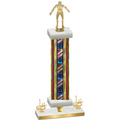 Premium Single Flag USA First Place Wrestling Trophy