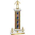 Premium Single Flag USA Victory Wrestling Trophy
