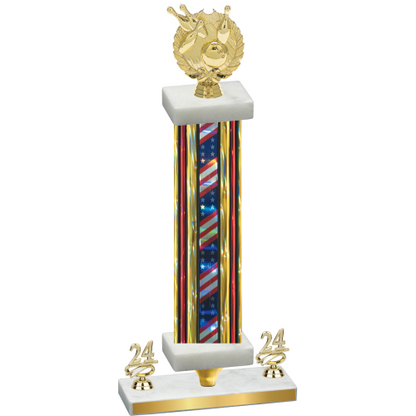 Premium Single Flag USA Year Bowling Trophy
