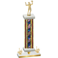 Premium Single Flag USA First Place Volleyball Trophy
