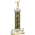 Premium Single Flag USA Year Volleyball Trophy