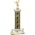 Premium Single Flag USA Year Volleyball Trophy