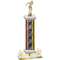 Premium Single Flag USA Fourth Place Swimming Trophy