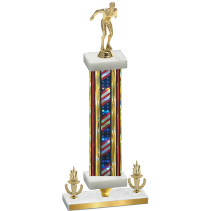 Premium Single Flag USA Victory Swimming Trophy