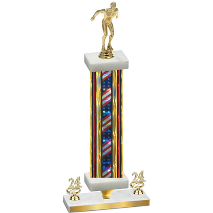 Premium Single Flag USA Year Swimming Trophy