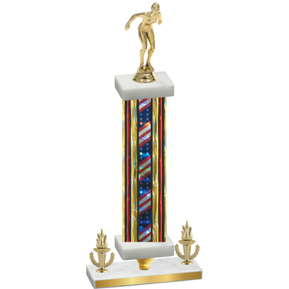 Premium Single Flag USA Victory Tennis Trophy