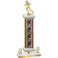 Premium Single Flag USA Year Football Trophy