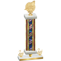 Premium Single Flag USA Second Place Swimming Trophy