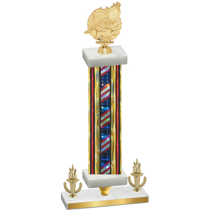 Premium Single Flag USA Victory Swimming Trophy
