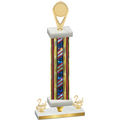 Premium Single Flag USA Second Place Insert Trophy