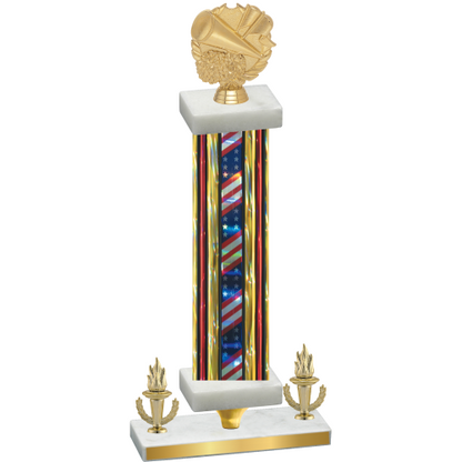 Premium Single Flag USA Victory Cheerleading Trophy