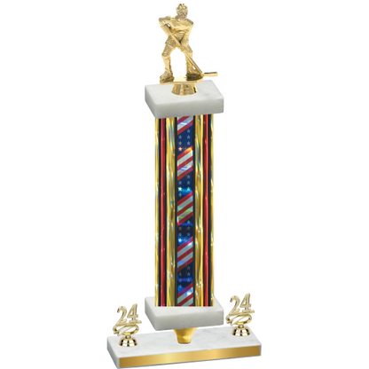 Premium Single Flag USA Year Hockey Trophy