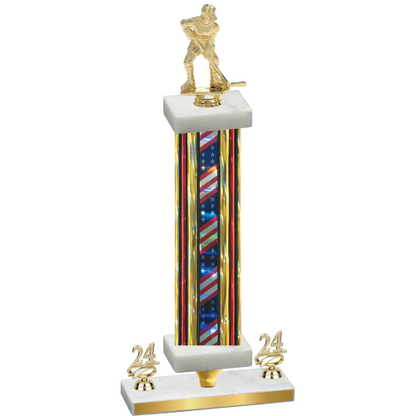 Premium Single Flag USA Year Hockey Trophy