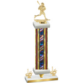 Premium Single Flag USA First Place Lacrosse Trophy