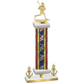 Premium Single Flag USA Victory Lacrosse Trophy