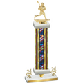 Premium Single Flag USA Year Lacrosse Trophy