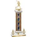 Premium Single Flag USA Victory Lacrosse Trophy
