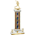 Premium Single Flag USA Year Lacrosse Trophy