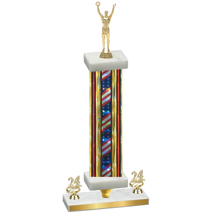 Premium Single Flag USA Year Victory Trophy