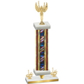 Premium Single Flag USA First Place Victory Trophy