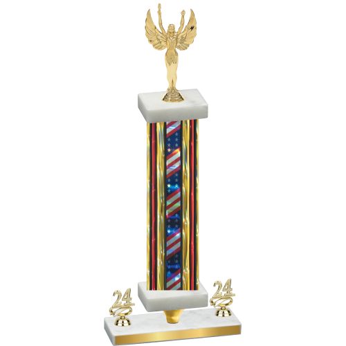 Premium Single Flag USA Year Victory Trophy