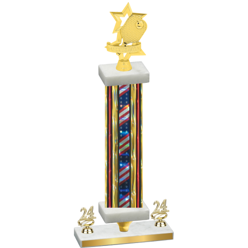 Premium Single Flag USA Year Pickleball Trophy