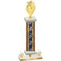 Premium Single Flag USA First Place Pickleball Trophy