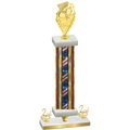 Premium Single Flag USA Second Place Pickleball Trophy
