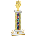 Premium Single Flag USA Third Place Pickleball Trophy