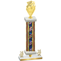 Premium Single Flag USA Year Pickleball Trophy