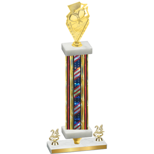 Premium Single Flag USA Year Pickleball Trophy